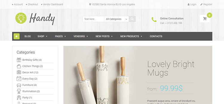WooCommerce Theme Handy