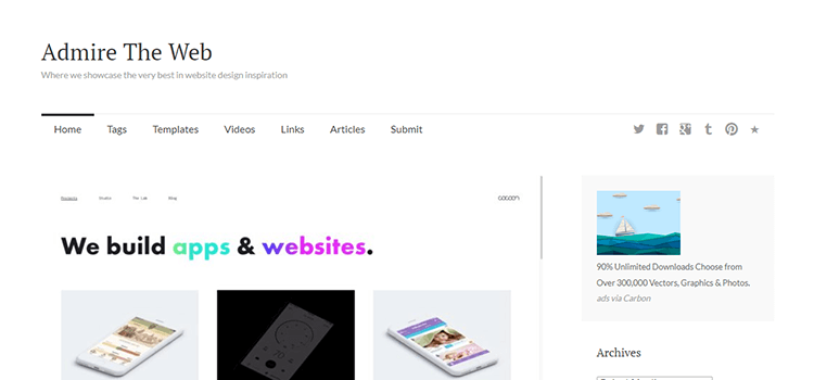 Design Inspiration Admire The Web