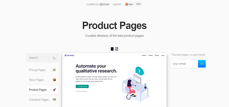 Design Inspiration Product Pages