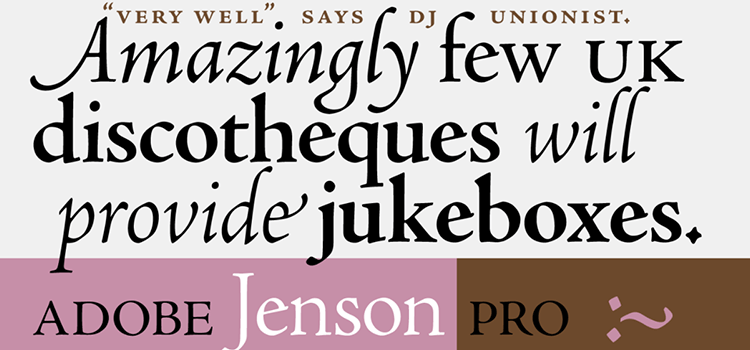 Font For Designer Adobe Caslon Pro