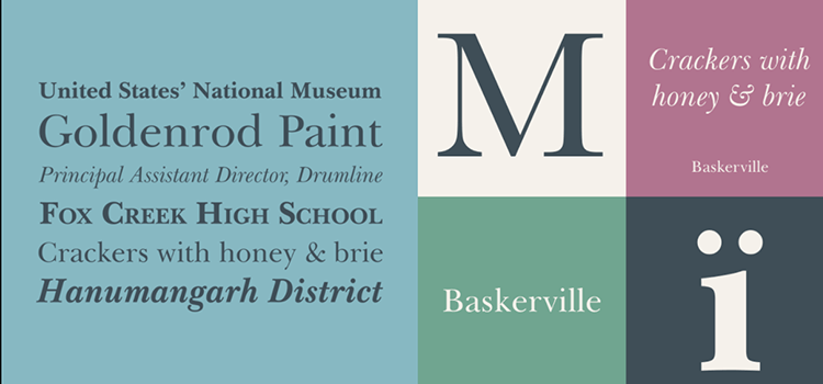 Font For Designer Baskerville
