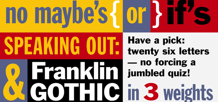Font For Designer Franklin Gothic