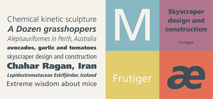 Font For Designer Frutiger