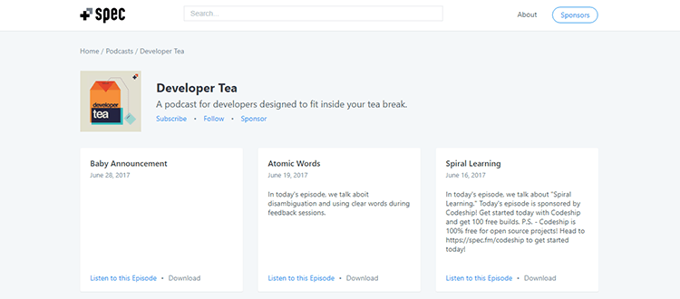 Web Design Podcast Developer Tea